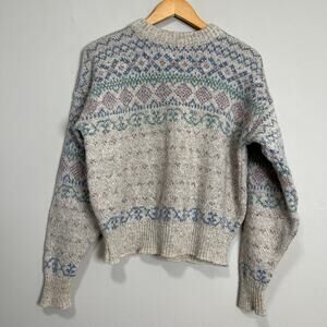 Eddie Bauer multicolor crewneck sweater women's L